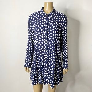 11 1 Tylho Anthropologie Women’s Size Medium Larkin Heart Print Tunic Top